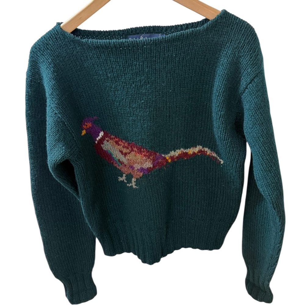 Teal Pheasant Sweater - Crew Neck